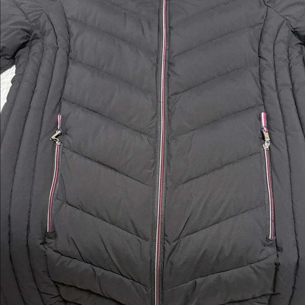 Tommy Hilfiger Black Hooded Puffer Jacket - Picture 2 of 8